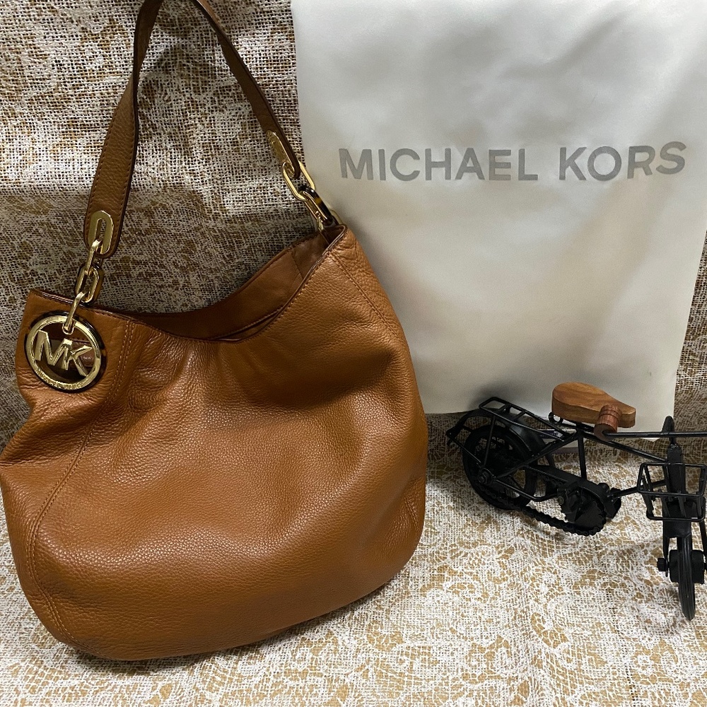 Michael Kors Tan Leather Shoulder Bag